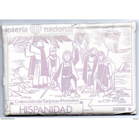 Serie S de 12 tarjetas postales Loteria nacional hispanidad