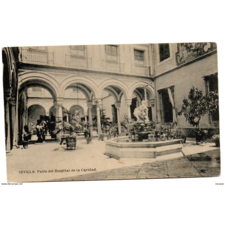 Tarjeta postal de sevilla patio del hospital de caridad