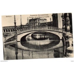 Tarjeta postal de sevilla puentes de la plaza de españa