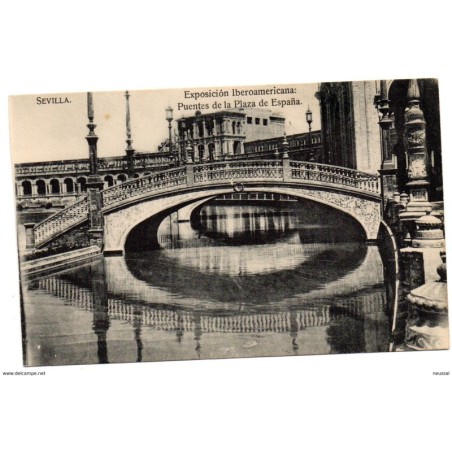Tarjeta postal de sevilla puentes de la plaza de españa