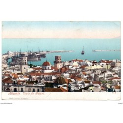Tarjeta postal de alicante vista de pajaro