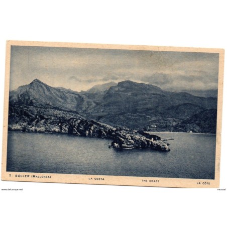 Tarjeta postal  soller mallorca la costa
