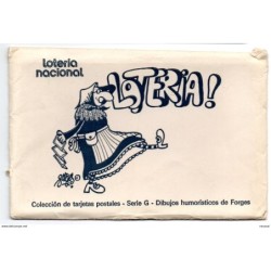 Serie G de 12 tarjetas postales dibujos humoristicos de forges