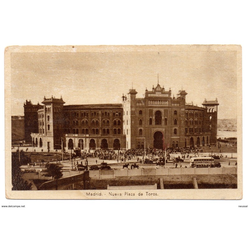 Tarjeta postal de madrid plaza de toros
