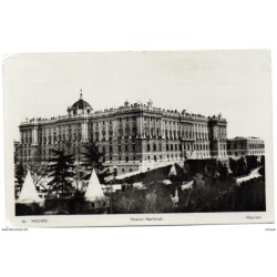 Tarjeta postal de madrid Palacio nacional circulada