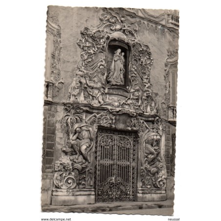 Tarjeta postal  valencia puerta del palacio de dos aguas circulada