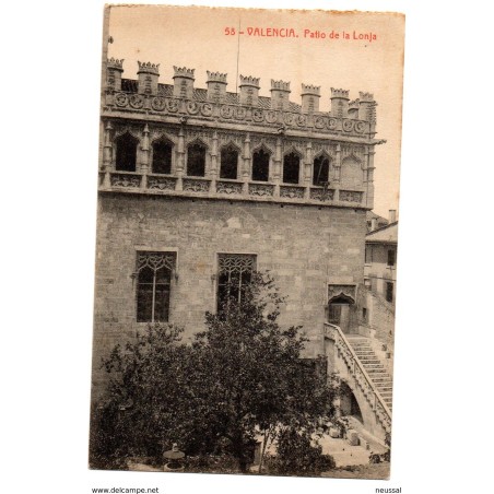 Tarjeta postal  valencia patio de la lonja