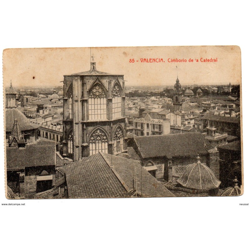 Tarjeta postal de cimborio de la catedral valencia Tarjeta postal de cimborio de la catedral valencia