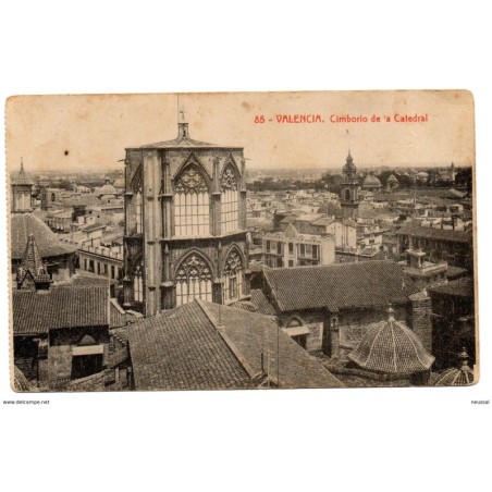 Tarjeta postal de cimborio de la catedral valencia