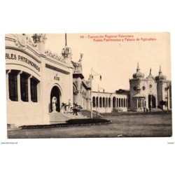 Tarjeta postal de reales patrimonios y palacio de agricultura  valencia