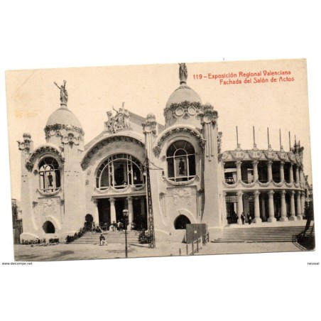 Tarjeta postal de fachada de salon de actos valencia