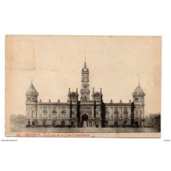 Tarjeta postal de fachada de la casa consistorial circulada  valencia