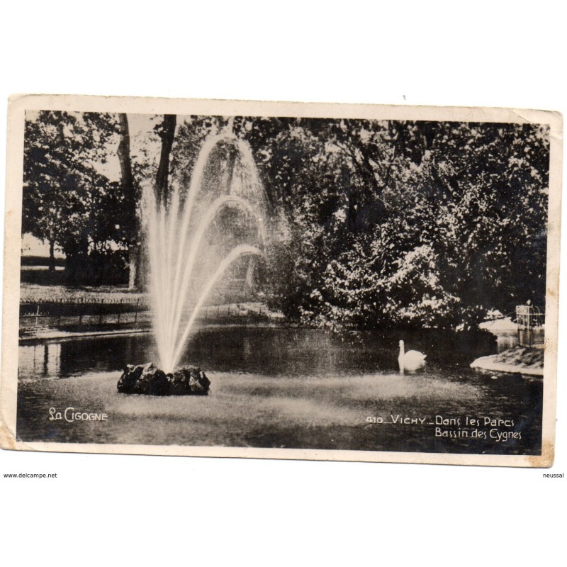 Tarjeta postal de vichy dans les parcs bassin des cygnes circulada Tarjeta postal de vichy dans les parcs bassin des cygnes circulada