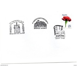Carta  con matasellos commemorativo exfilna 2008 oviedo