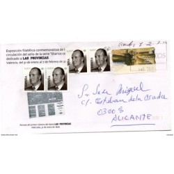 Carta con matasellos 2004 y etiqueta