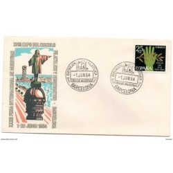 Carta con matasellos commemorativo feria de muestras de 1964