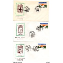 8 cartas con matasellos commemorativo  estatutos de autonomia de andalucia