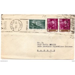 Carta con matasellos rodillo de olot de 1960