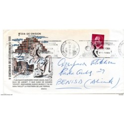 Carta con matasellos commemorativo en rodillo de cordoba de 1988