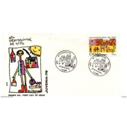 Carta   con matasellos commemorativo año internacional del niño leon de 1979