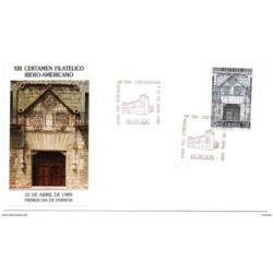 Carta con matasellos commemorativo casa del cordon burgos 1989