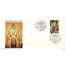 Carta  con matasellos commemorativo  misterio de elche de 1986
