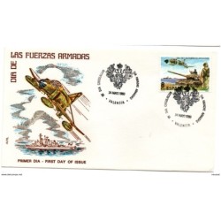 Carta con matasellos commemorativo dia de las fuerzas armadas de 1980