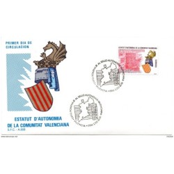 Carta con matasellos commemorativo estatuto de valencia  de 1983