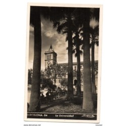 Tarjeta postal de barcelona la universidad circulada