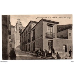 Tarjeta postal de monovar calle de la iglesia