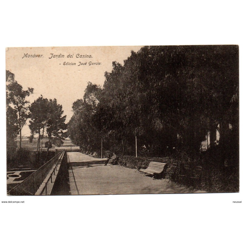 Tarjeta postal de monovar Jardines del casino Tarjeta postal de monovar Jardines del casino