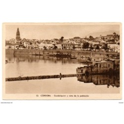 Tarjeta postal de cordoba guadalquivir y vista de la poblacion