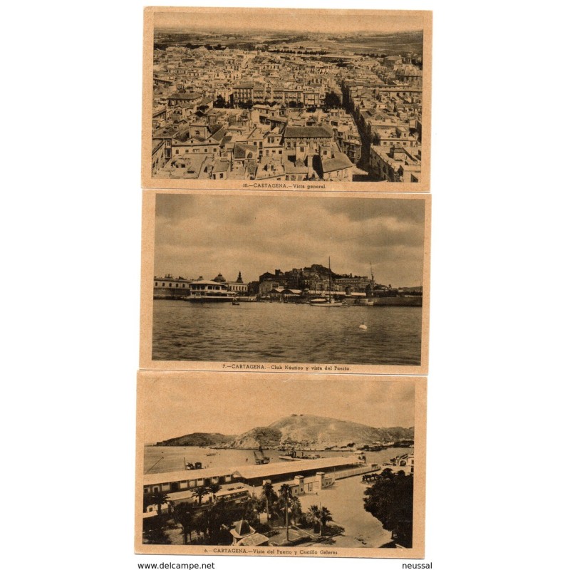 Lote de 8 postales de Cartagena Murcia Lote de 8 postales de Cartagena Murcia