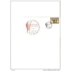 Tarjeta con cuño mes de mil anys de mercats