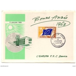 Tarjeta de felicitacion de consell deuropa de 1963