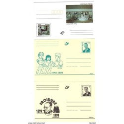 3 enteros postales especial de belgica