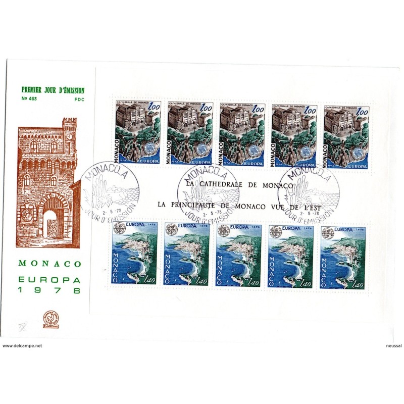Sobre de primer dia de monaco de 1978 hb14 Sobre de primer dia de monaco de 1978 hb14