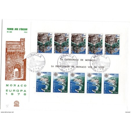 Sobre de primer dia  de monaco de 1978 hb14