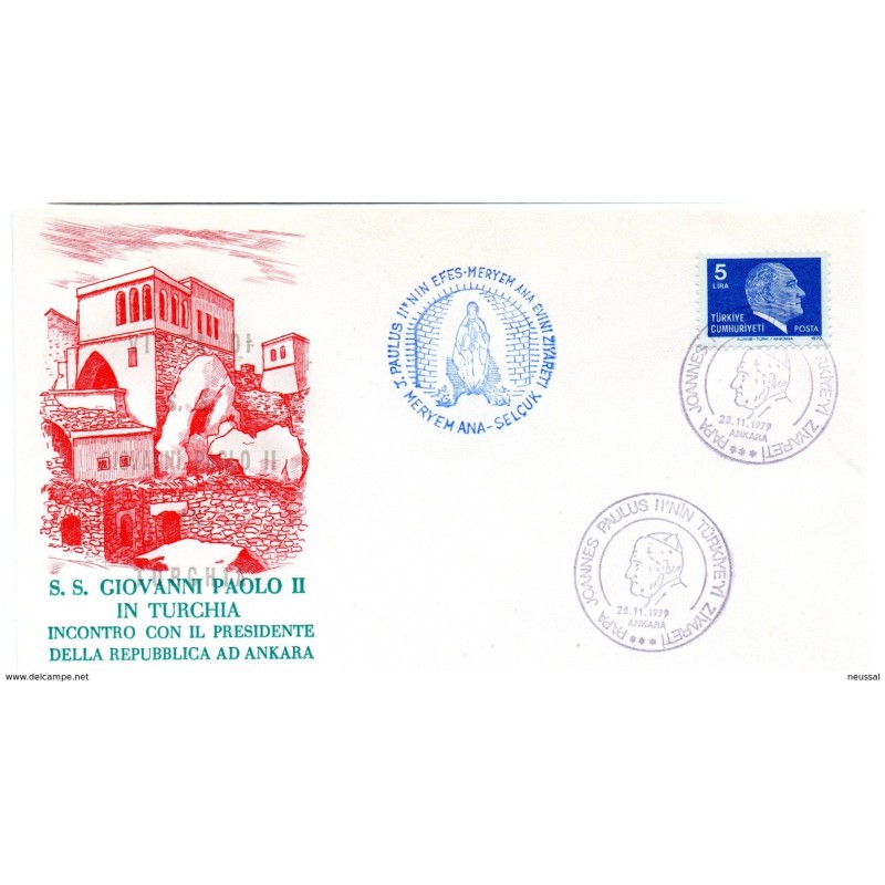 Carta con matasellos commemorativo de juan pablo de 1979 Carta con matasellos commemorativo de juan pablo de 1979