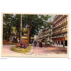 Tarjeta postal de Toulouse Rue dalsacelorraine