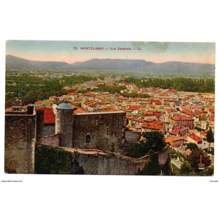 Tarjeta postal de Montelimar vue generale circulada