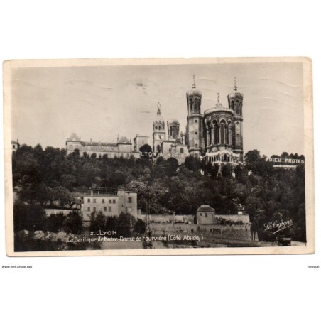 Tarjeta postal de Lyon  la basilique de notre dame circulada