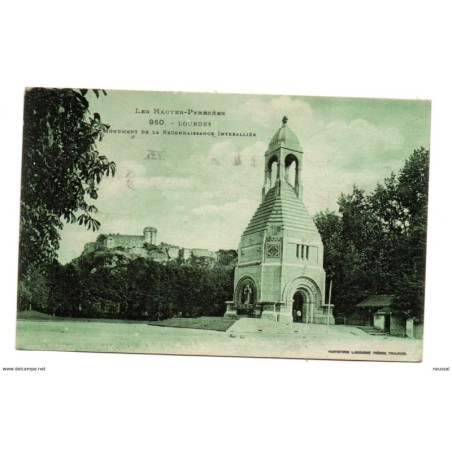 Tarjeta postal de Lourdes circulada