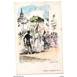 Tarjeta postal de sevilla semana santa