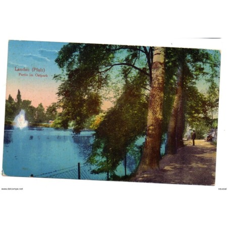 Tarjeta postal de Landau partie im ostpark
