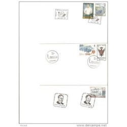 3 cartas con cuños  Homenaje a francisco garcia de quiros ibervideo y albasimple