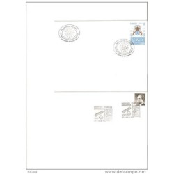2 cartas con cuños  Parque nacional de teide y exposicion monografica vigo
