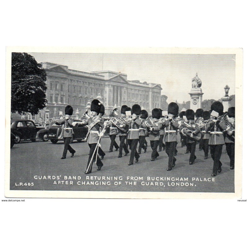 Tarjeta postal de guards band returning from buckingham palace Tarjeta postal de guards band returning from buckingham palace