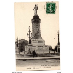 Tarjeta postal de dijon monument de la defense circulada