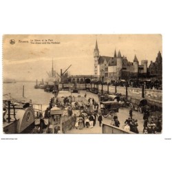 Tarjeta postal de anvers le steen et le port